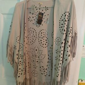 Faux Suede Hollister Kimono